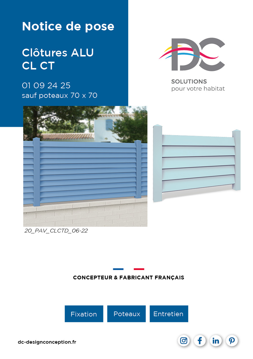 Notice de pose - Clôture ALU CL CT 01-09-24-25