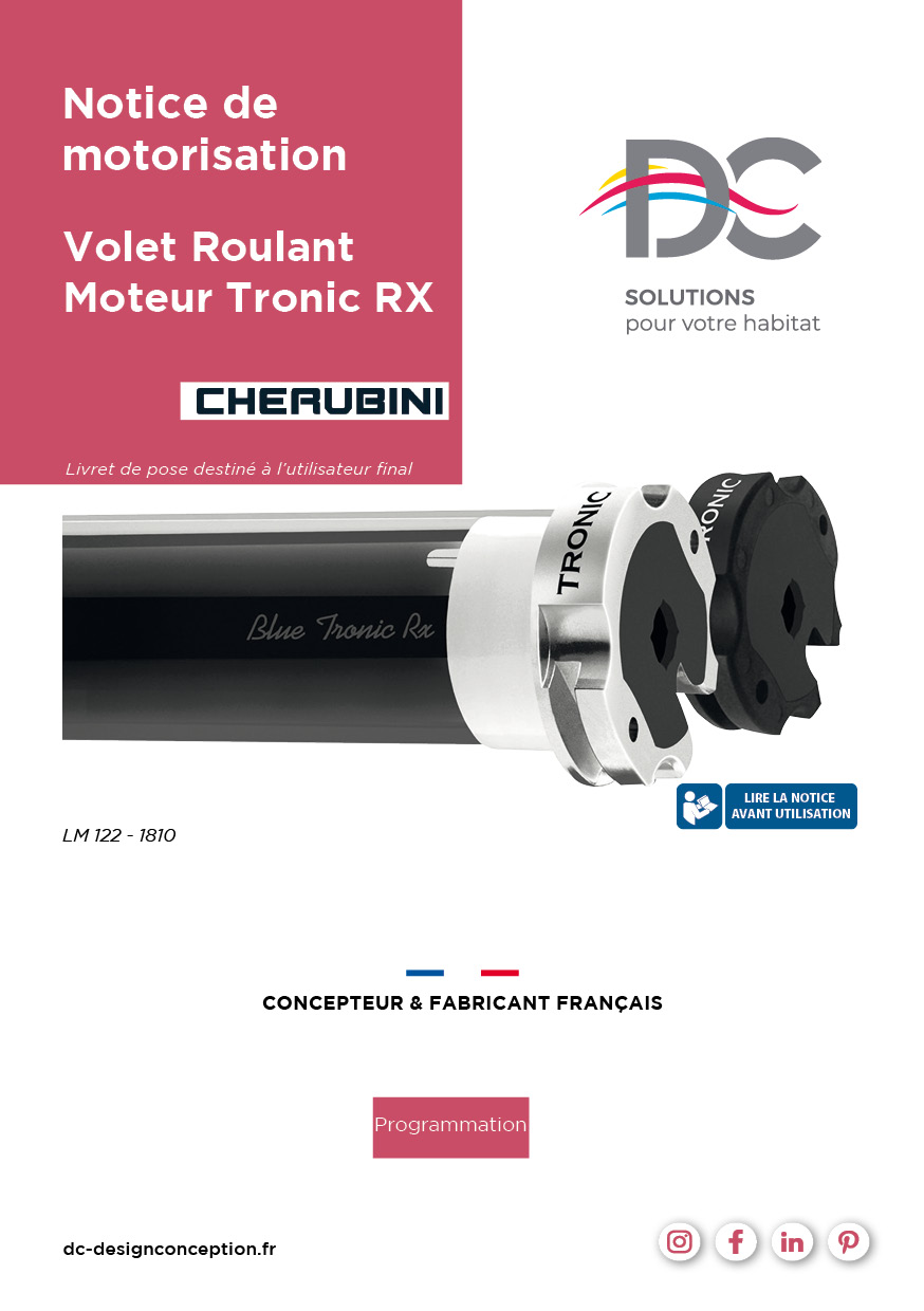Notice de  motorisation - Moteur Cherubini Tronic RX