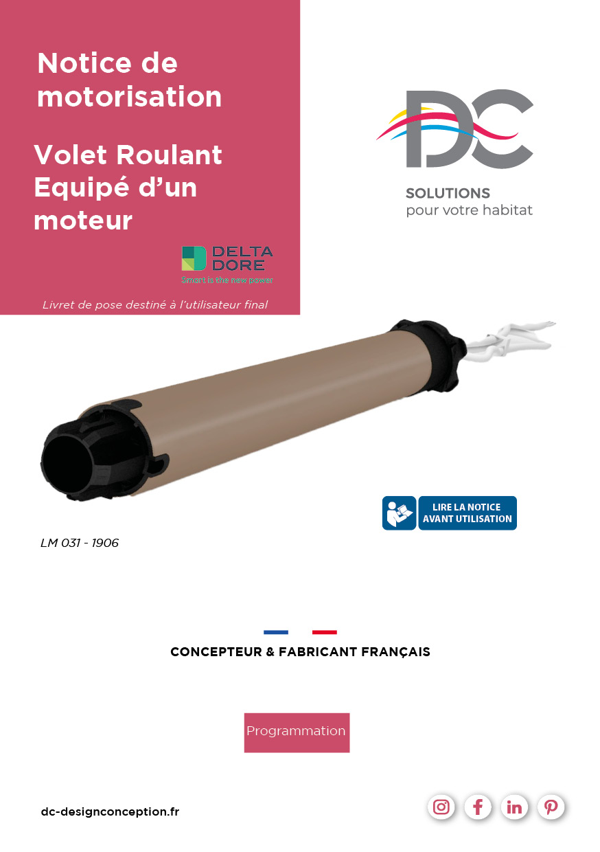 Notice de motorisation - Moteur DeltaDore - TYMOOV