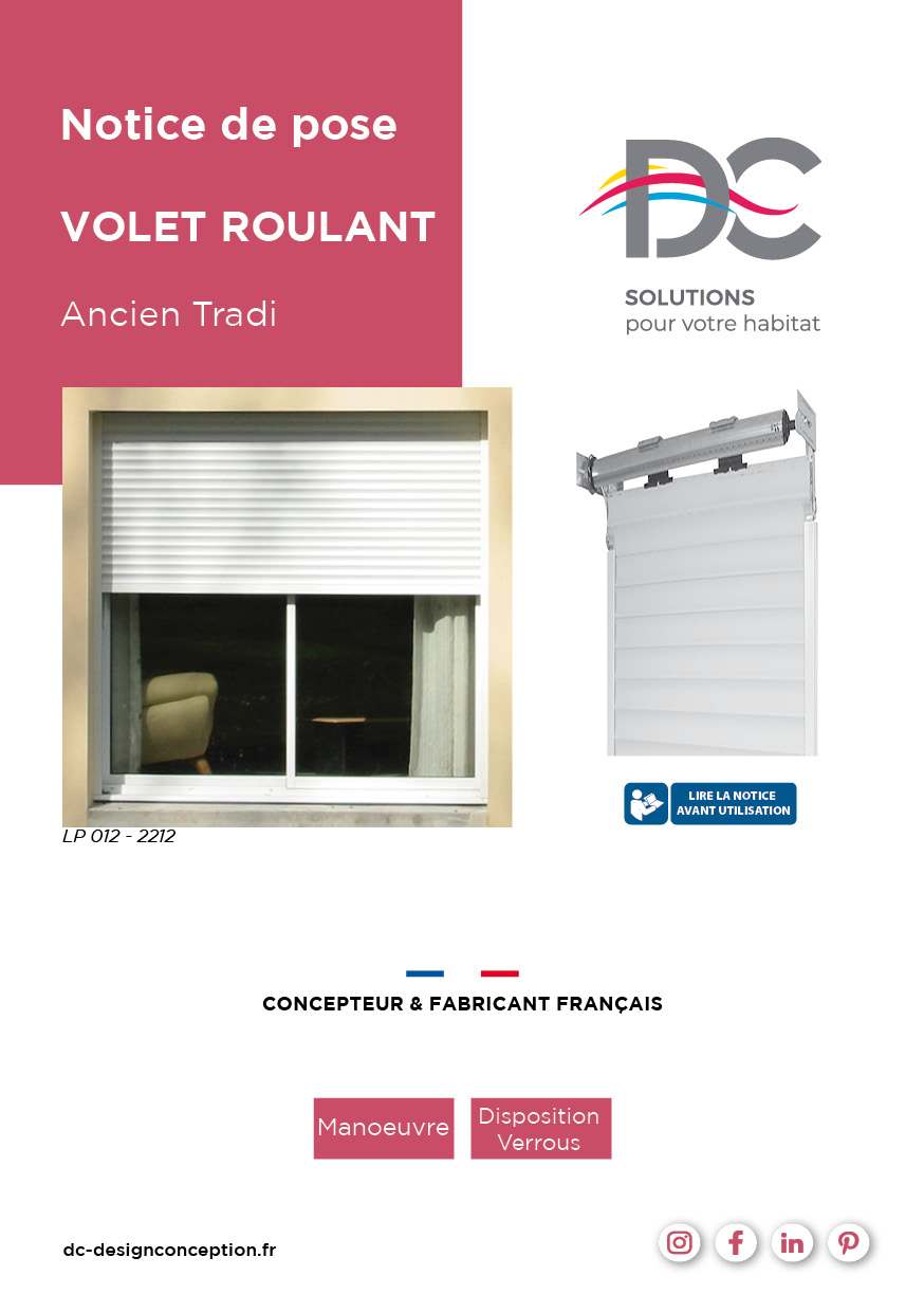 Notice de pose - volet roulant ancien tradi