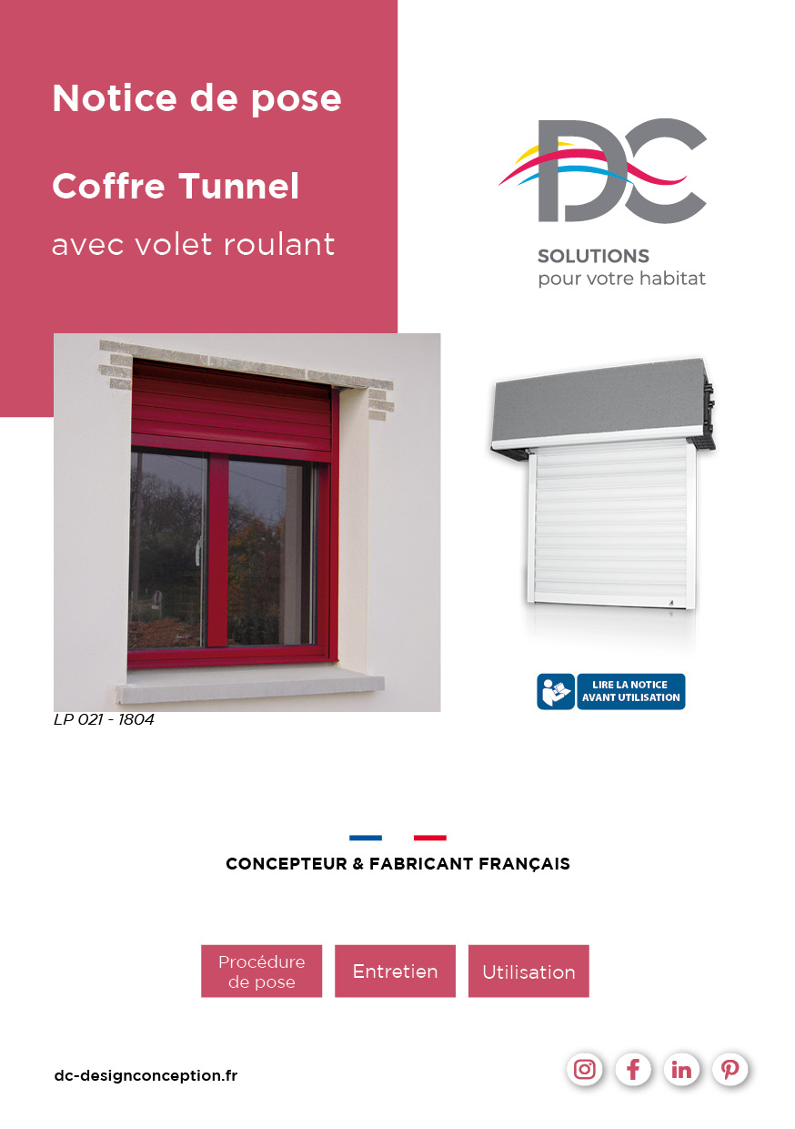 Notice de pose - volet roulant coffre+vr