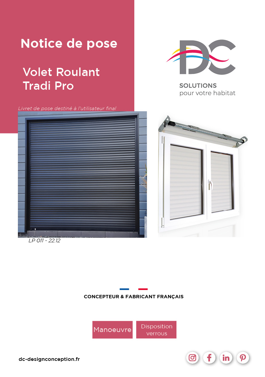 Notice de pose - volet roulant tradi pro