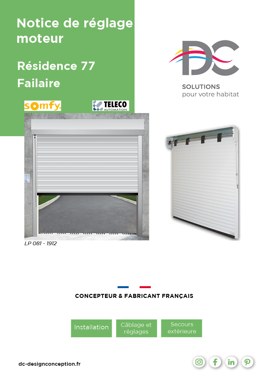 Notice de pose - Porte de garage enroulable Residence Filaire