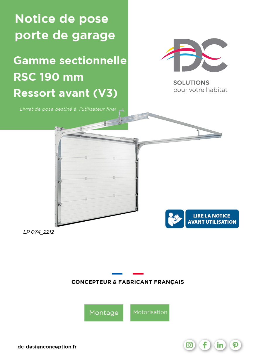 Notice de pose - Porte de garage sectionnelle RSC 190mm