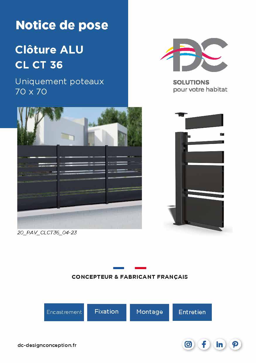 Notice de pose - Clôture ALU CL CT 36