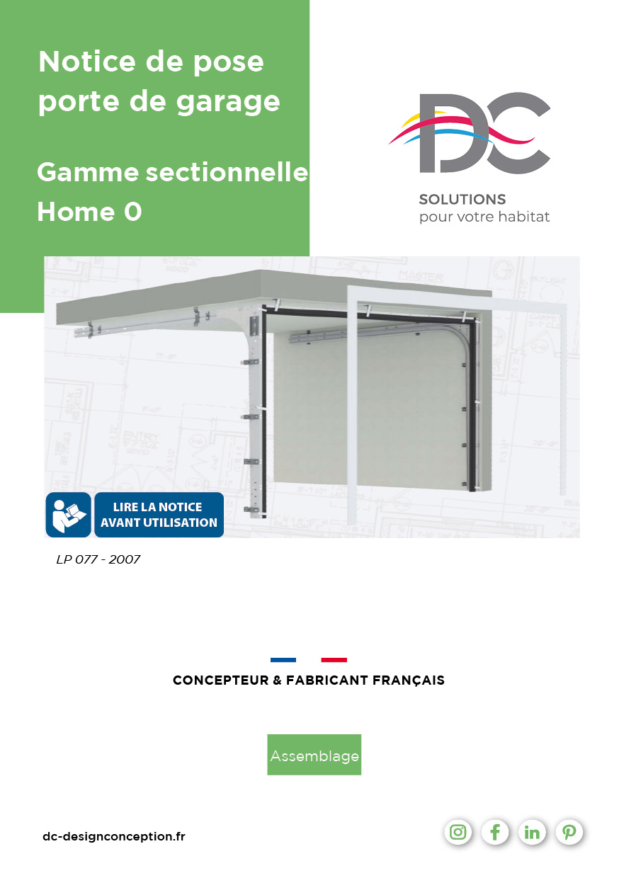 Notice de pose - Porte de garage sectionnelle pavillon Home