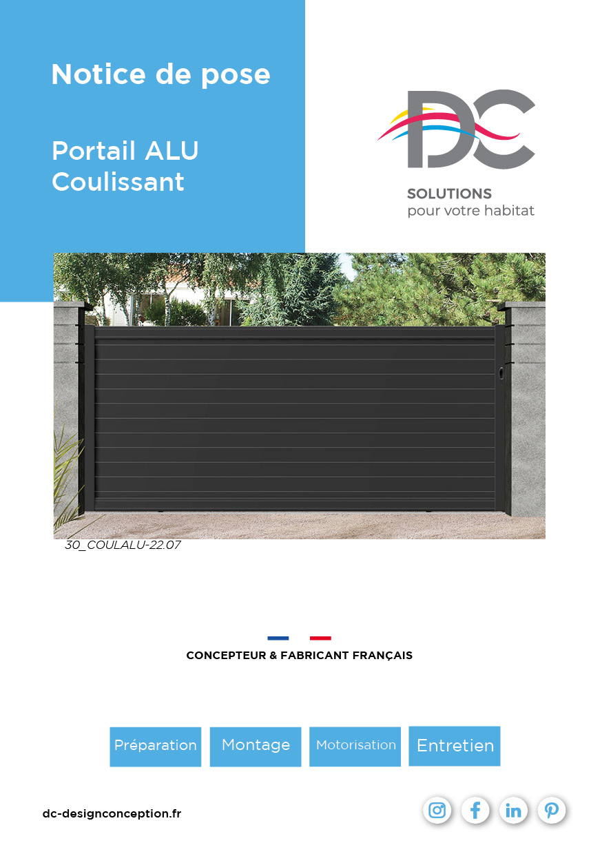 Notice de pose - Portail ALU Coulissant