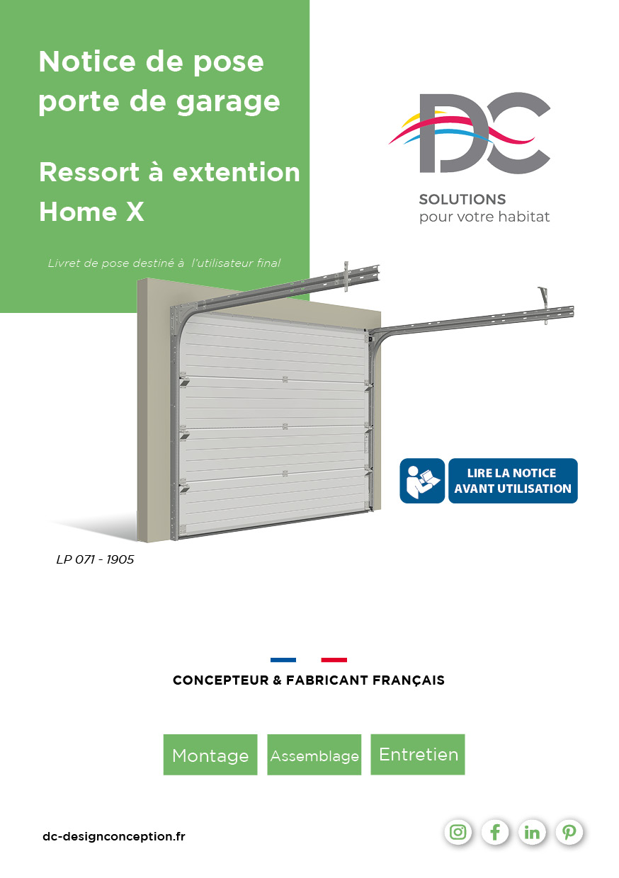 Notice de pose - Porte de garage sectionnelle Home X
