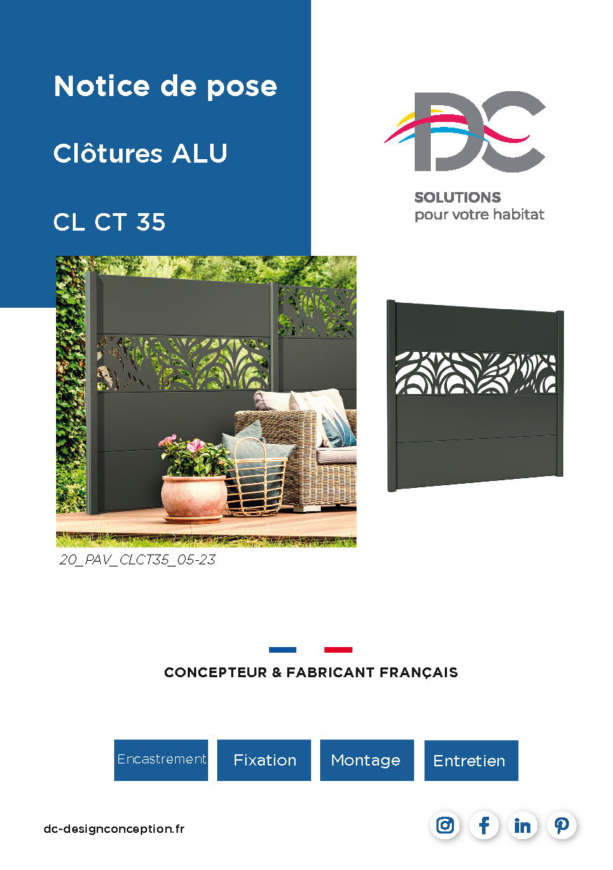 Notice de pose - Clôture ALU CL CT 35