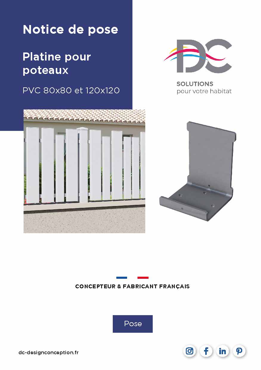 Notice de pose - Platines 80x80 et 120x120 PVC
